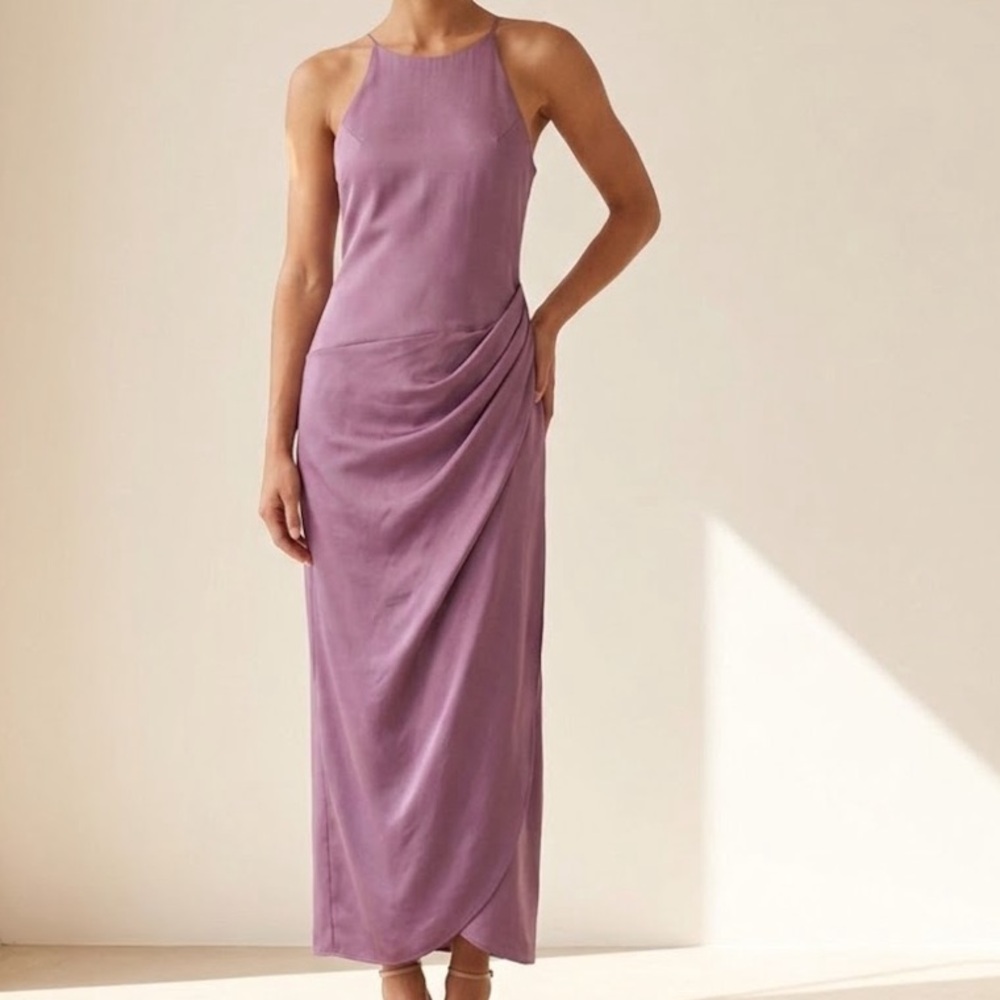 Vintage Y2K Wtoo Watters & Watters Purple Metallic Gown Medium